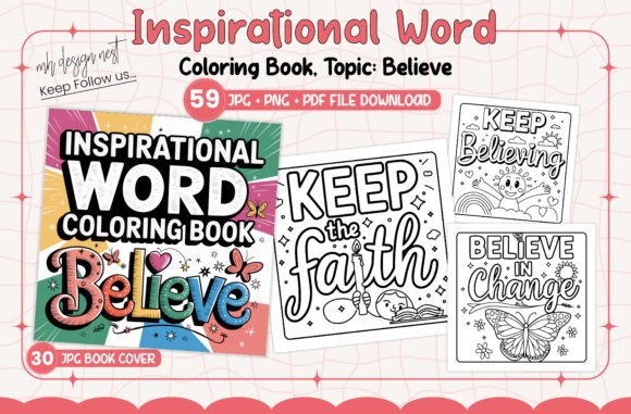 Download Believe Inspirational Word Coloring Book - Rat Collection