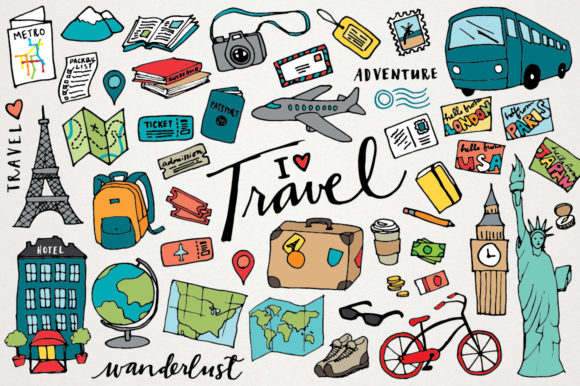 Download Travel Clipart Hand Drawn Illustrations - Rat Collection
