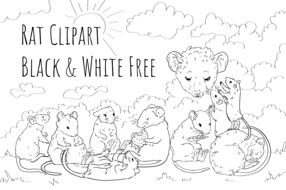 Download Rat Clipart Black &amp; White Free - Rat Collection