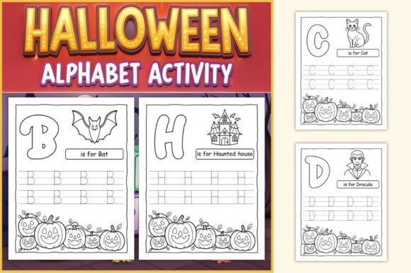 Download Halloween Alphabet Tracing Worksheets - Premium Resources