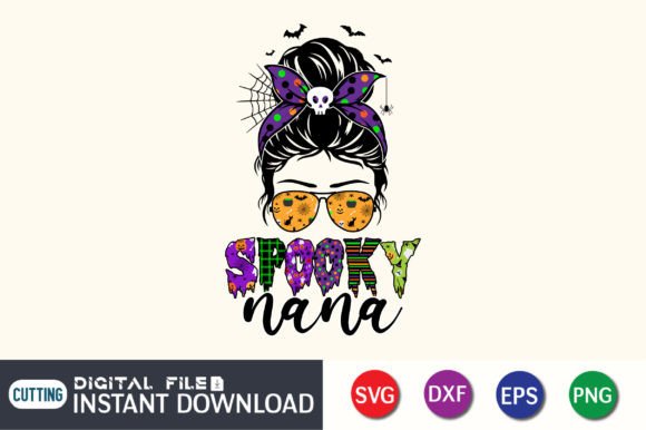 Download Spooky Nana Messy Bun - Premium Bundle