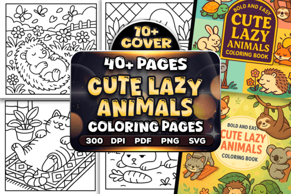 Download Bold and Easy Lazy Animals Coloring - Animal Collection